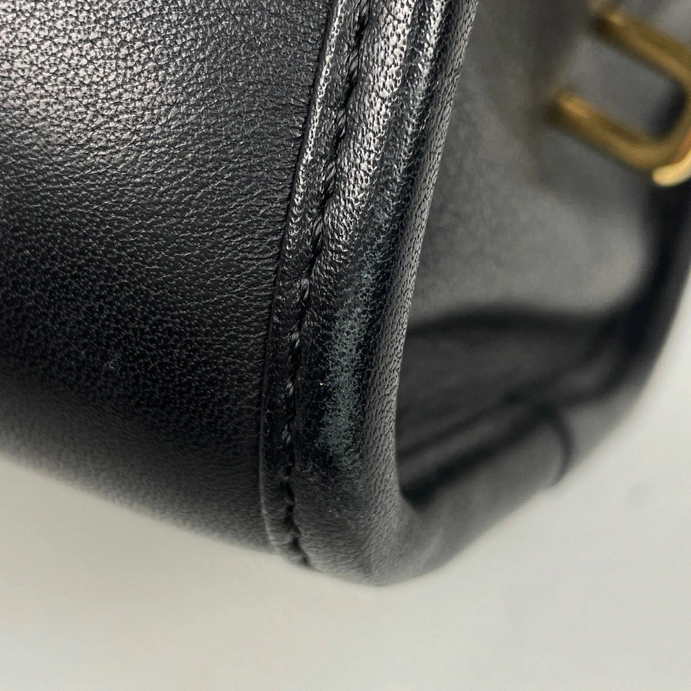 Loewe Black Logo Amazona Suede Anagram Handbag